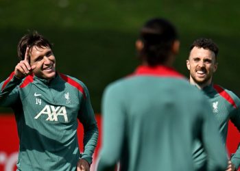 Federico Chiesa and Diogo Jota train away from Liverpool group as returns near